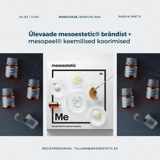 Ülevaade mesoestetic® brändist + mesopeel® keemilised koorimised (04.02.2025)