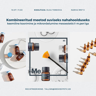 Kombineeritud meetod suviseks nahahoolduseks. Keemiline koorimine ja mikronõelumine mesoestetic® m.pen’iga (10.07.2025)