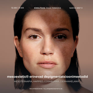mesoestetic® erinevad depigmentatsioonimeetodid (mesoteraapia, happed, cosmelan® dermamelan®)(12.08.2025.)