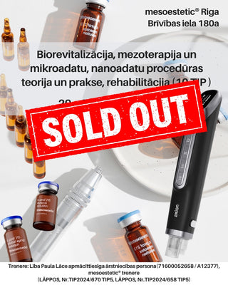 Biorevitalizācija, mezoterapija un mikroadatu, nanoadatu procedūras teorija un prakse, rehabilitācija(10 TIP)