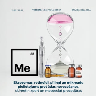 Eksosomas, retinoīdi, pīlingi un mikroadu pielietojums pret ādas novecošanos. (21.05.2025)